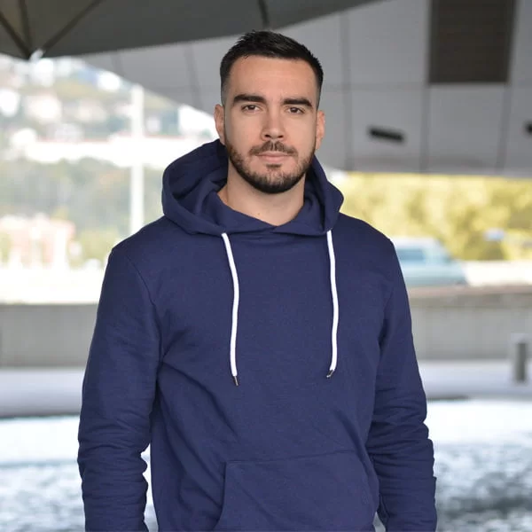 Sweat à capuche bleu marine homme